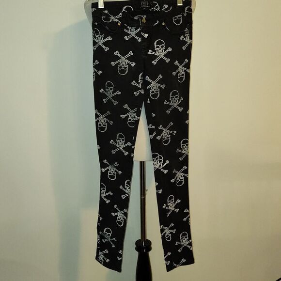 Tripp NyC Skull skinny jeans black size 5 - Picture 1 of 12